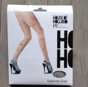 NEW House of Holland Superstar Gold Party Tights
